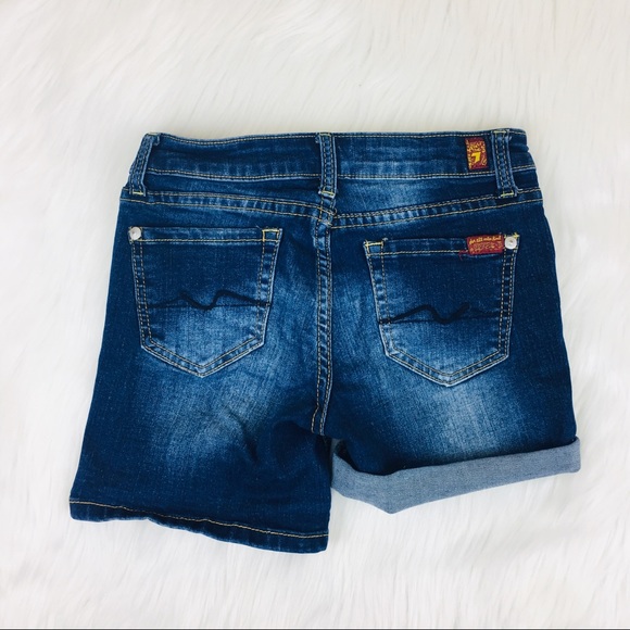 7 For All Mankind Denim Jean Shorts Size 10 - Picture 4 of 7